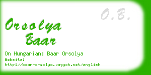 orsolya baar business card